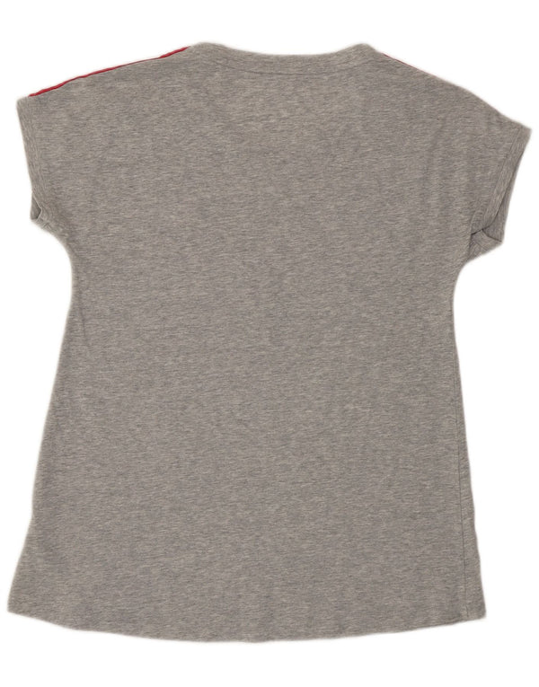 Γυναικείο T-Shirt Climalite ADIDAS Top UK 12/14 Μεσαίο γκρι βαμβακερό