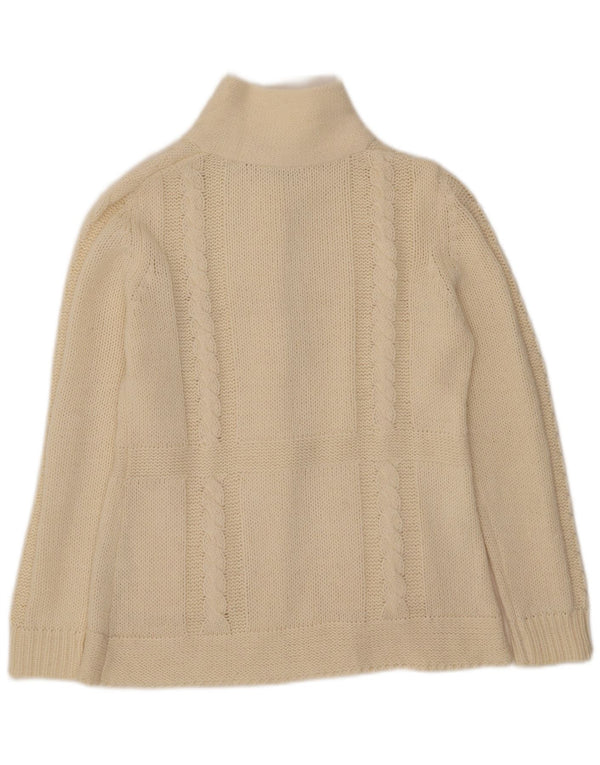 Vintage Γυναικείο Ζακέτα πουλόβερ IT 42 Ακρυλικό μεσαίο υπόλευκο