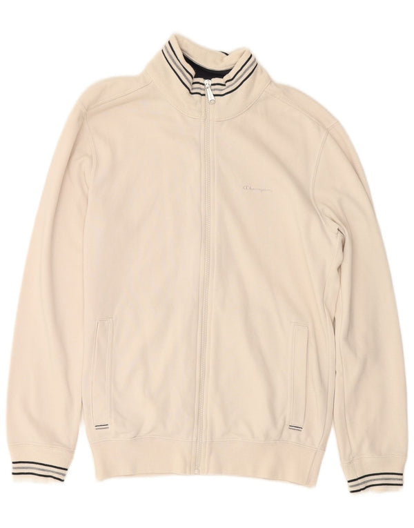 Ανδρική αθλητική φόρμα CHAMPION Top Jacket Small Off White Βαμβακερό