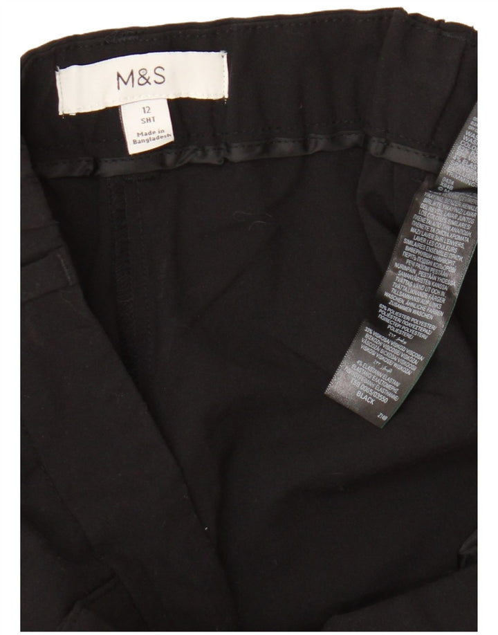 Marks & Spencer Γυναικείο κοντό παντελόνι UK 12 Medium W30 L24 μαύρο