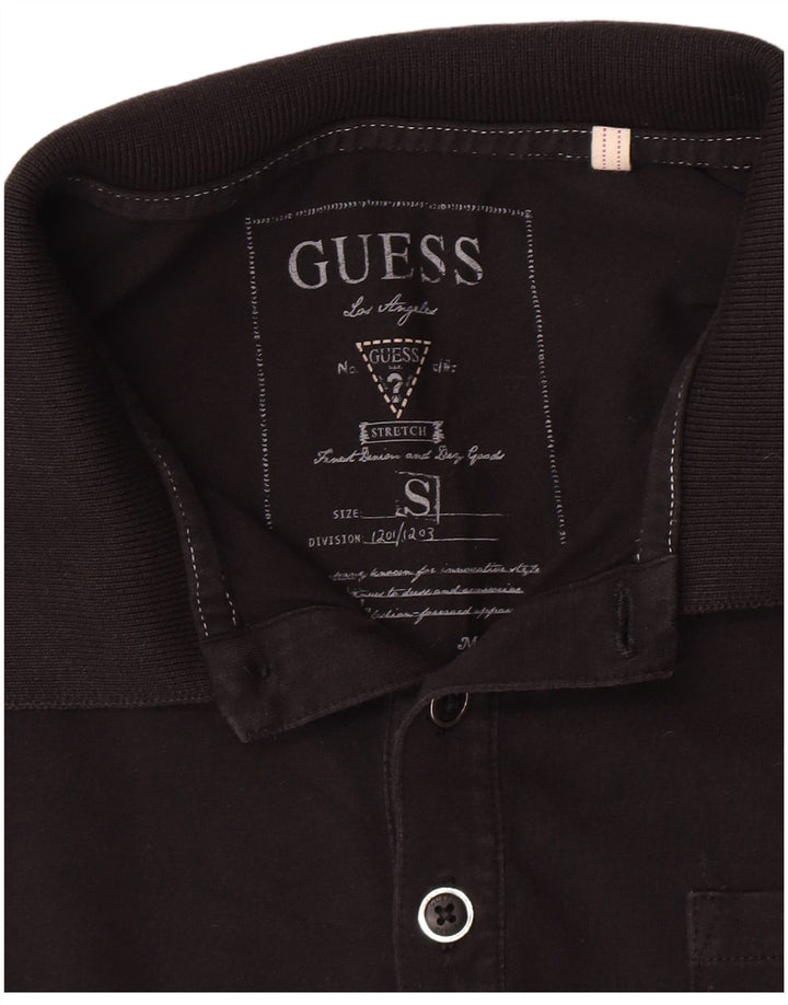 Ανδρικό μακρυμάνικο μπλουζάκι πόλο της Guess, μικρό μαύρο