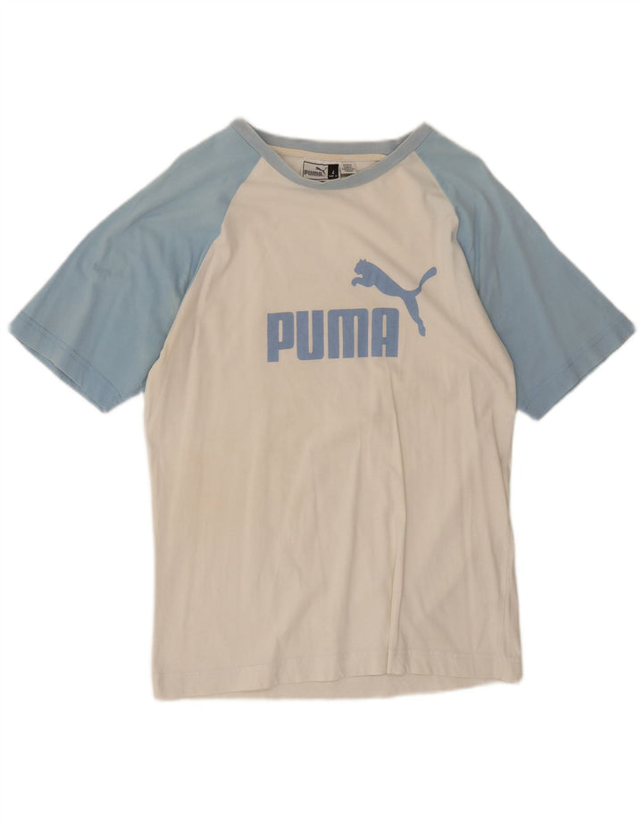 Ανδρικό γραφικό T-Shirt Puma Top Large White Colourblock