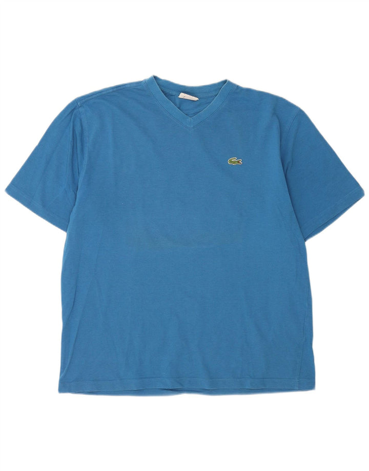 Ανδρικό T-Shirt Lacoste Top Size 5 Μεγάλο Μπλε Βαμβακερό