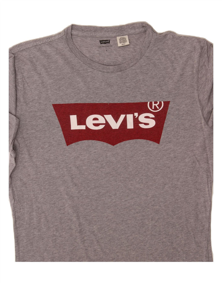 LEVI'S Mens Graphic T-Shirt Top Small Grey Vintage Levi's and Second-Hand Levi's from Messina Hembry 