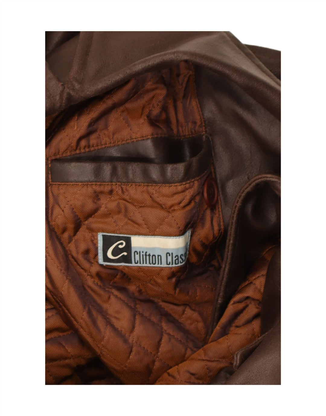 VINTAGE Mens Leather Jacket UK 40 Large Brown Vintage Vintage and Second-Hand Vintage from Messina Hembry 