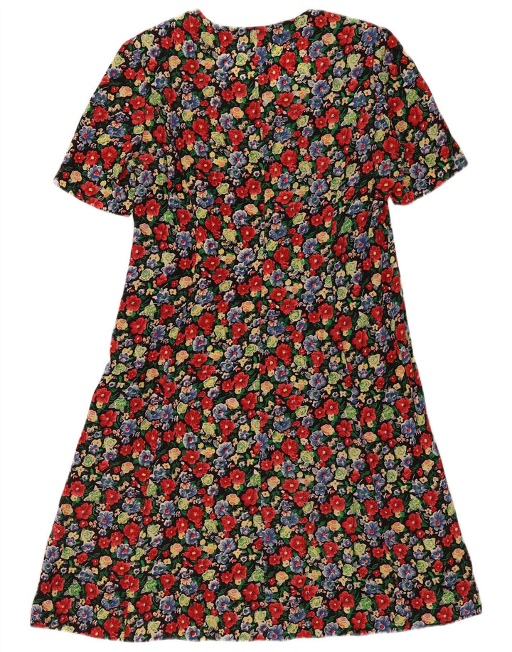 Vintage Γυναικείο Φόρεμα A-Line UK 14 Medium πολύχρωμο Floral