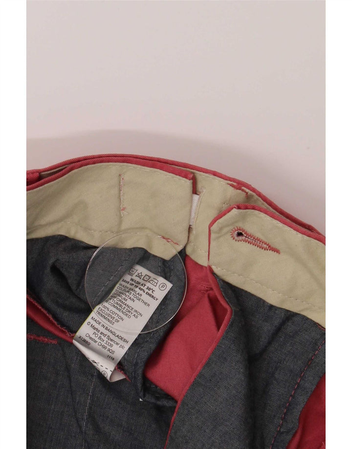Marks & Spencer Ανδρικό σορτς Chino με κανονική εφαρμογή W32 Μεσαίο ροζ βαμβακερό