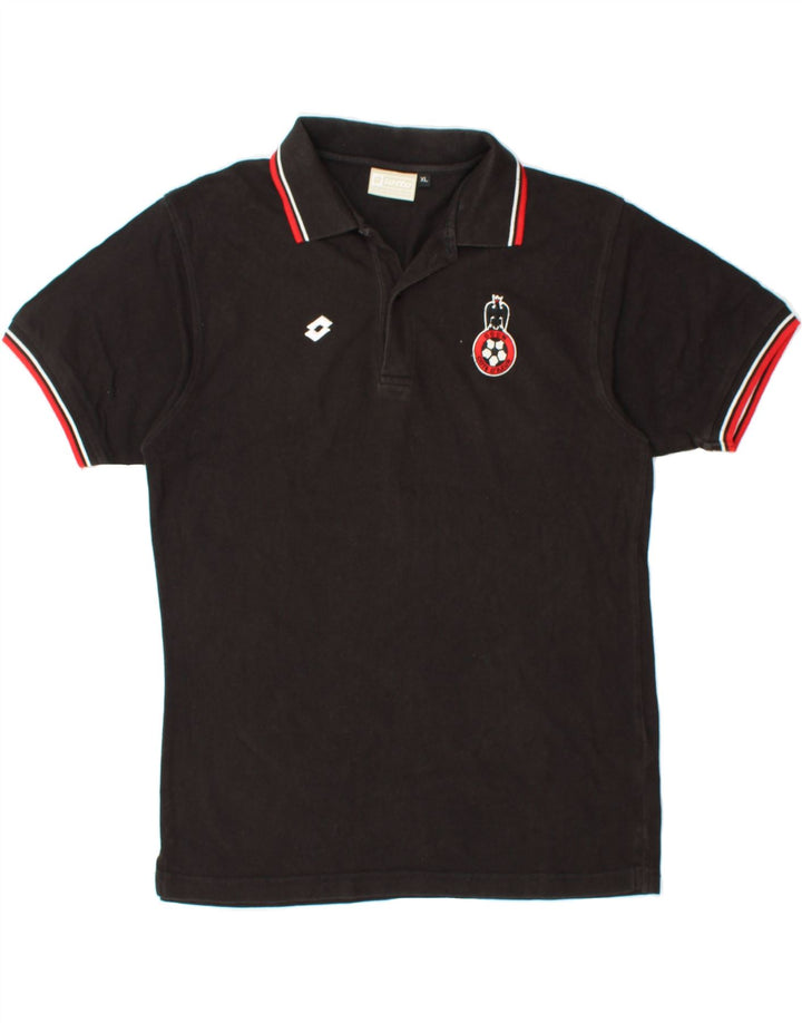 LOTTO Mens Polo Shirt XL Black Cotton Vintage Lotto and Second-Hand Lotto from Messina Hembry 