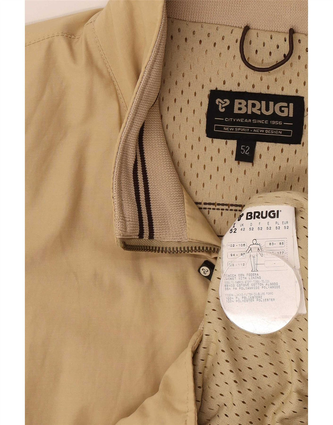 Brugi Ανδρικό μπουφάν UK 42 XL Beige Cotton
