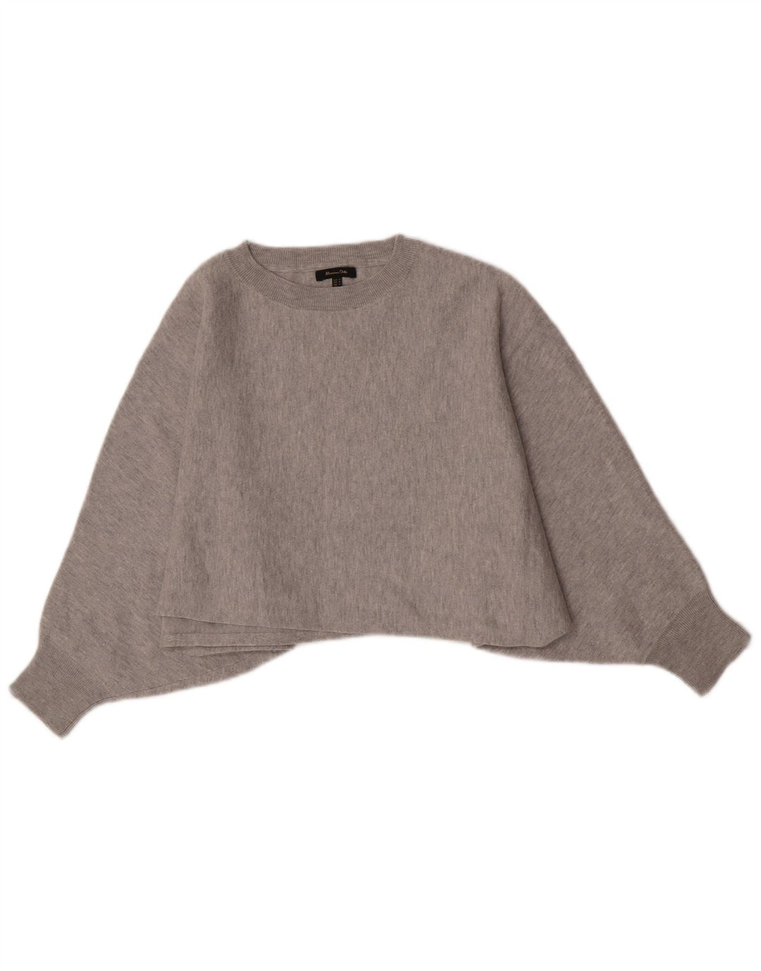 Massimo Dutti Γυναικεία φούτερ Crop Jumper UK 14 Medium Grey Flecked