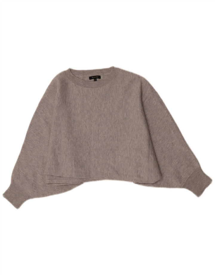 Massimo Dutti Γυναικεία φούτερ Crop Jumper UK 14 Medium Grey Flecked