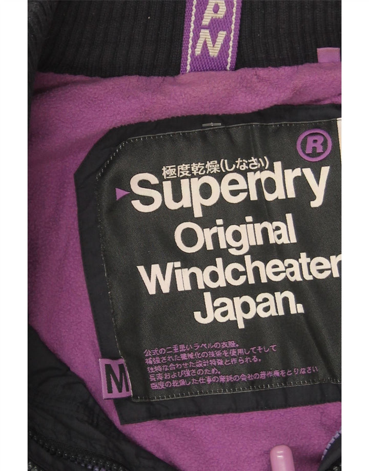 Superdry Γυναικείο Μπουφάν αντιανεμικό γραφικό UK 14 Medium Navy Blue