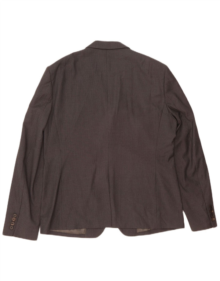 All Saints Ανδρικό σακάκι με 2 κουμπιά σακάκι UK 42 XL Grey Pinstripe