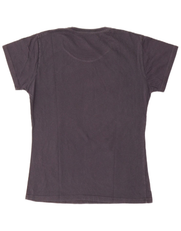 Hard Rock Cafe Womens Lisbon Graphic T-Shirt Top UK 14 Large Grey Cotton