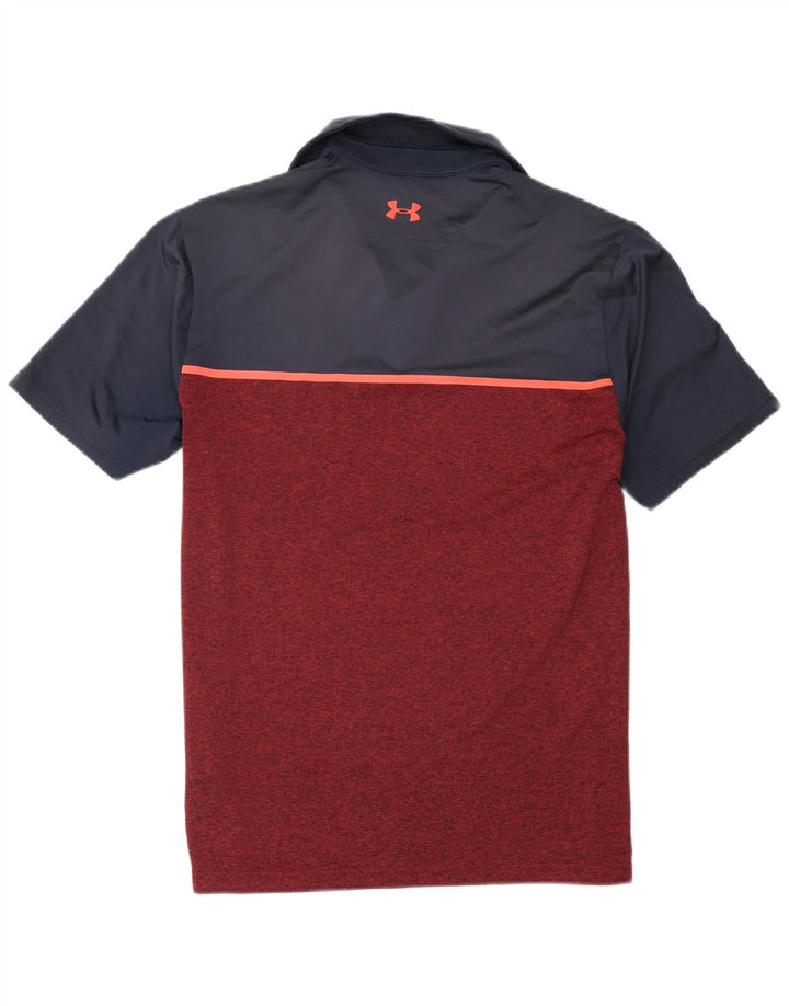 Ανδρικό πουκάμισο πόλο Under Armour Μεγάλο μπορντό πολύχρωμο πολυεστέρα