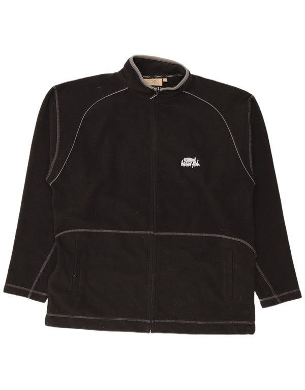 Weird Fish Mens Fleece Jacket UK 40 Large Black Polyester