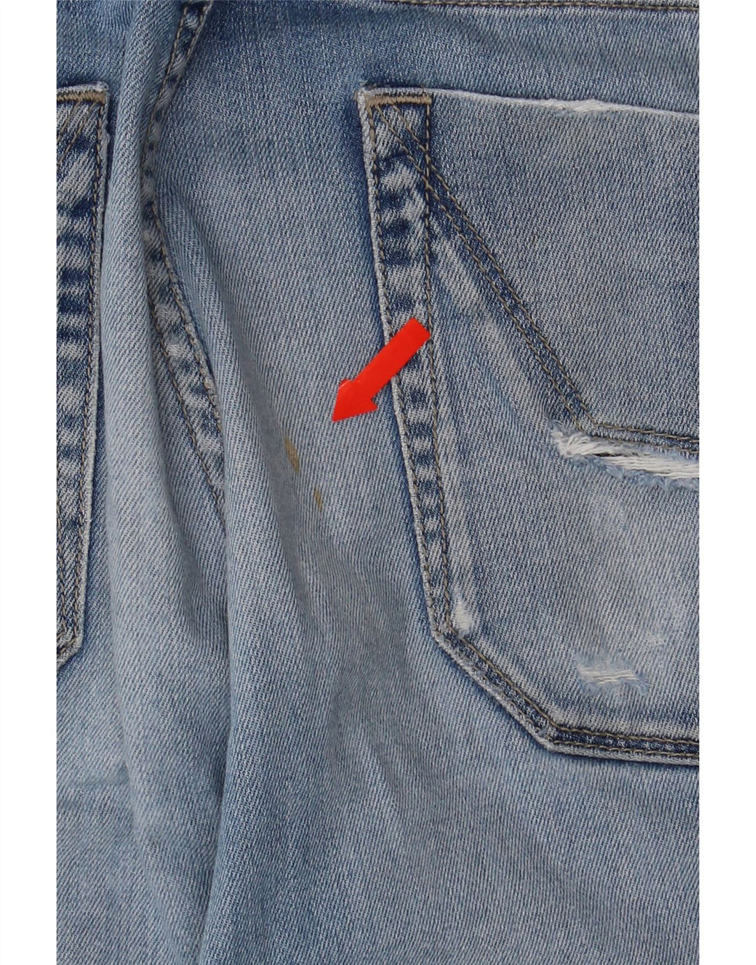 JECKERSON Mens Distressed Slim Jeans W34 L32 Blue Cotton Vintage Jeckerson and Second-Hand Jeckerson from Messina Hembry 
