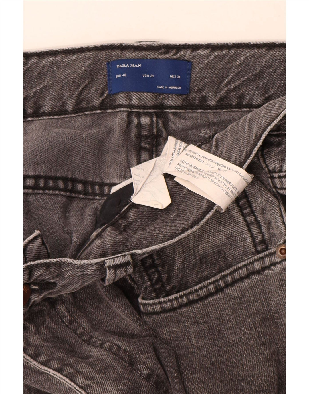 Ανδρικό τζιν ZARA Slim EU 40 Medium W31 L29 Γκρι βαμβακερό