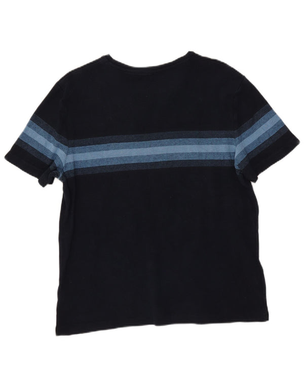 Marks & Spencer Γυναικείο T-Shirt τοπ UK 14 Medium Navy Blue ριγέ