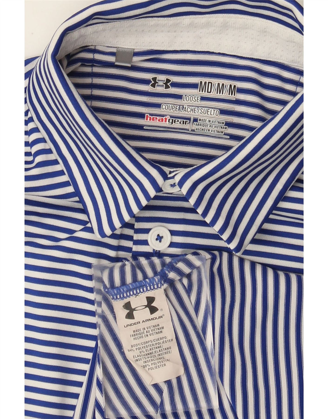 Under Armour Ανδρικό Heat Gear Polo πουκάμισο μεσαίου μπλε πολυεστέρα