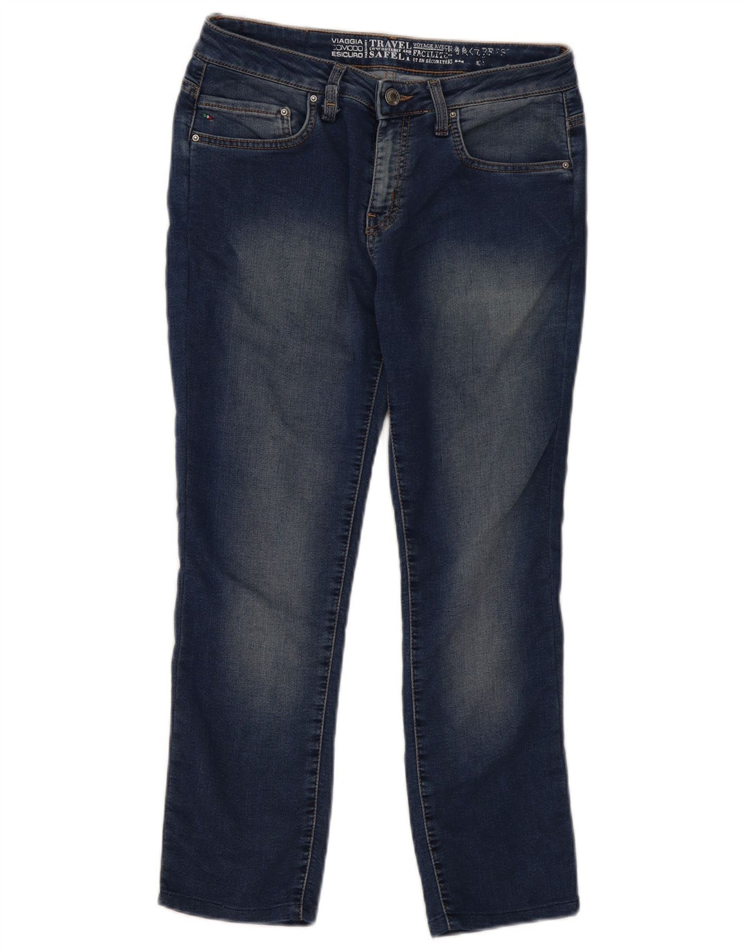 Carrera Γυναικείο Crop Slim Jeans W30 L25 Navy Blue Cotton