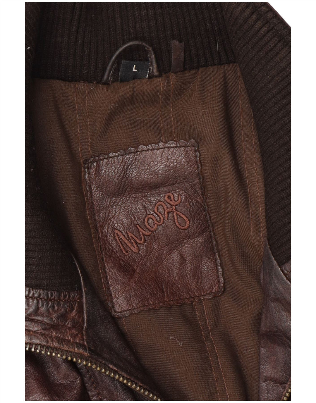 MAZE Ανδρικό Δερμάτινο Μπουφάν UK 40 Large Brown Δερμάτινο