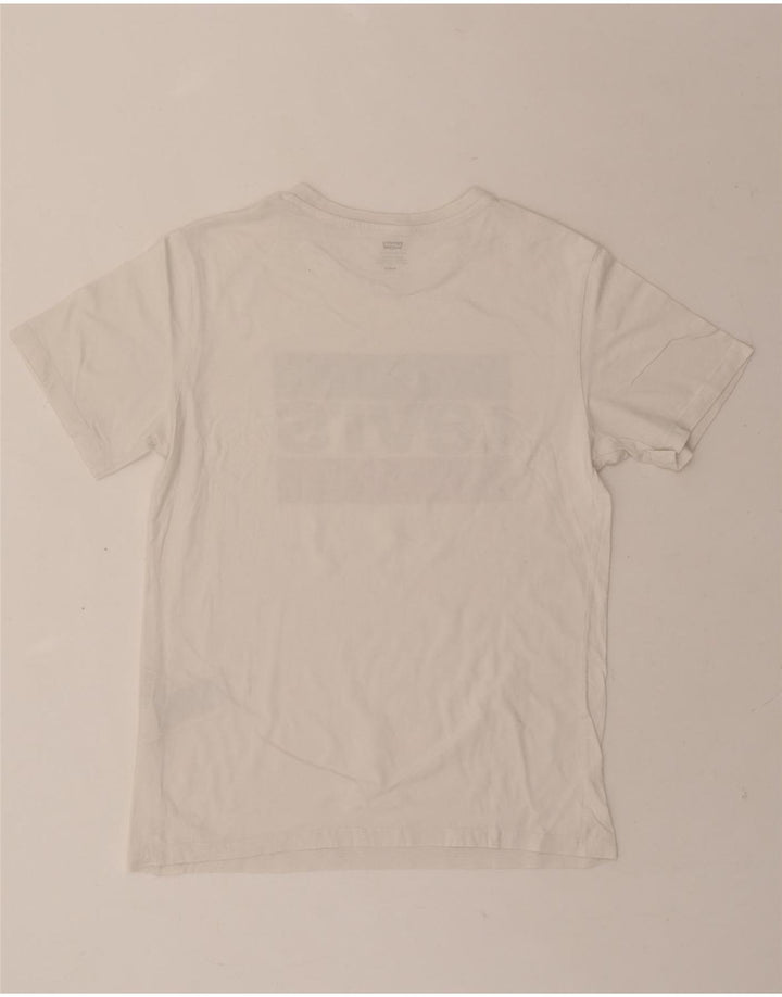 LEVI'S Mens Graphic T-Shirt Top Medium White Cotton Vintage Levi's and Second-Hand Levi's from Messina Hembry 