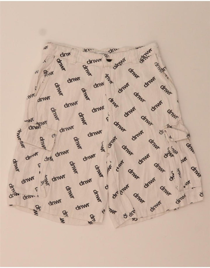 Zara Ανδρικό Σορτς Cargo Graphic EU 38 Small W30 Λευκό