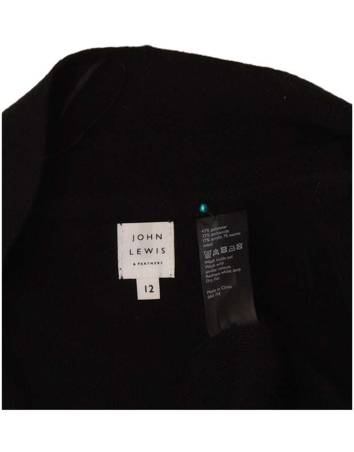 John Lewis Γυναικείο Longline ανοιχτό πουλόβερ ζακέτα UK 12 Medium Black