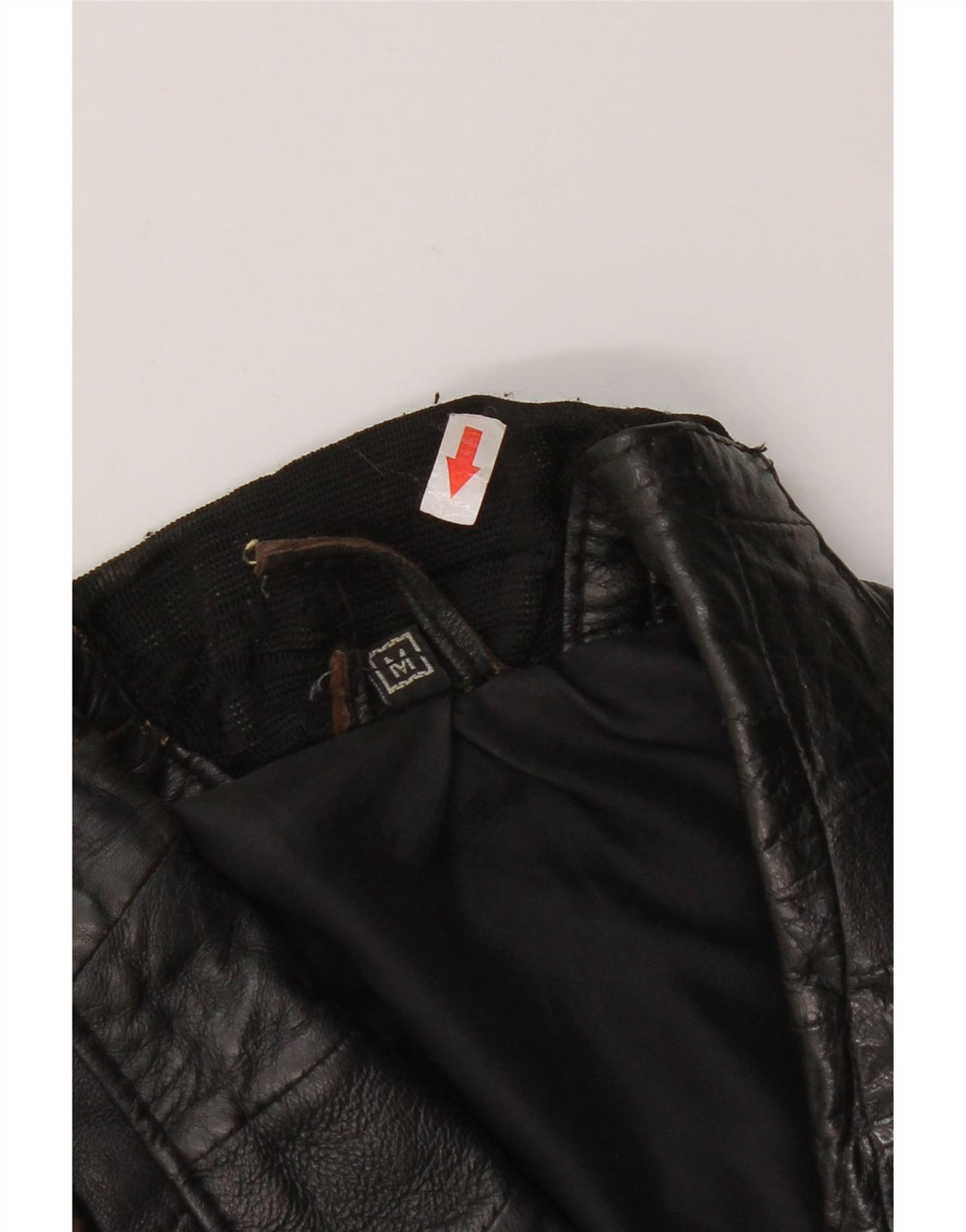 Vintage Γυναικείο Bomber Δερμάτινο Μπουφάν UK 12 Medium Black Leather