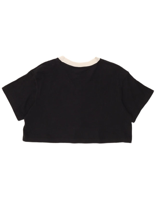 Γυναικείο μπλουζάκι Nike Crop Top UK 10 Small Black Colourblock