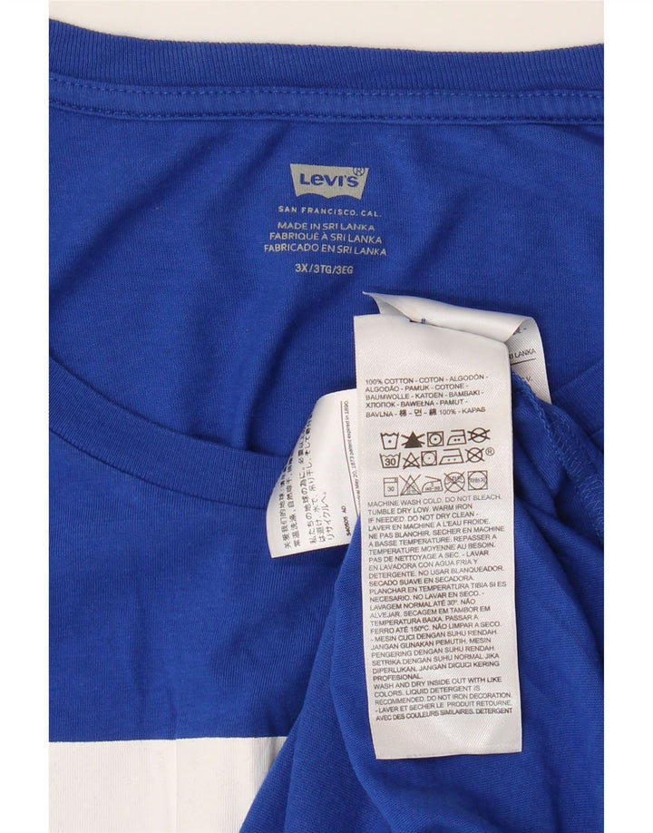 Ανδρικό γραφικό T-Shirt Levi's Top 3XL Μπλε βαμβακερό