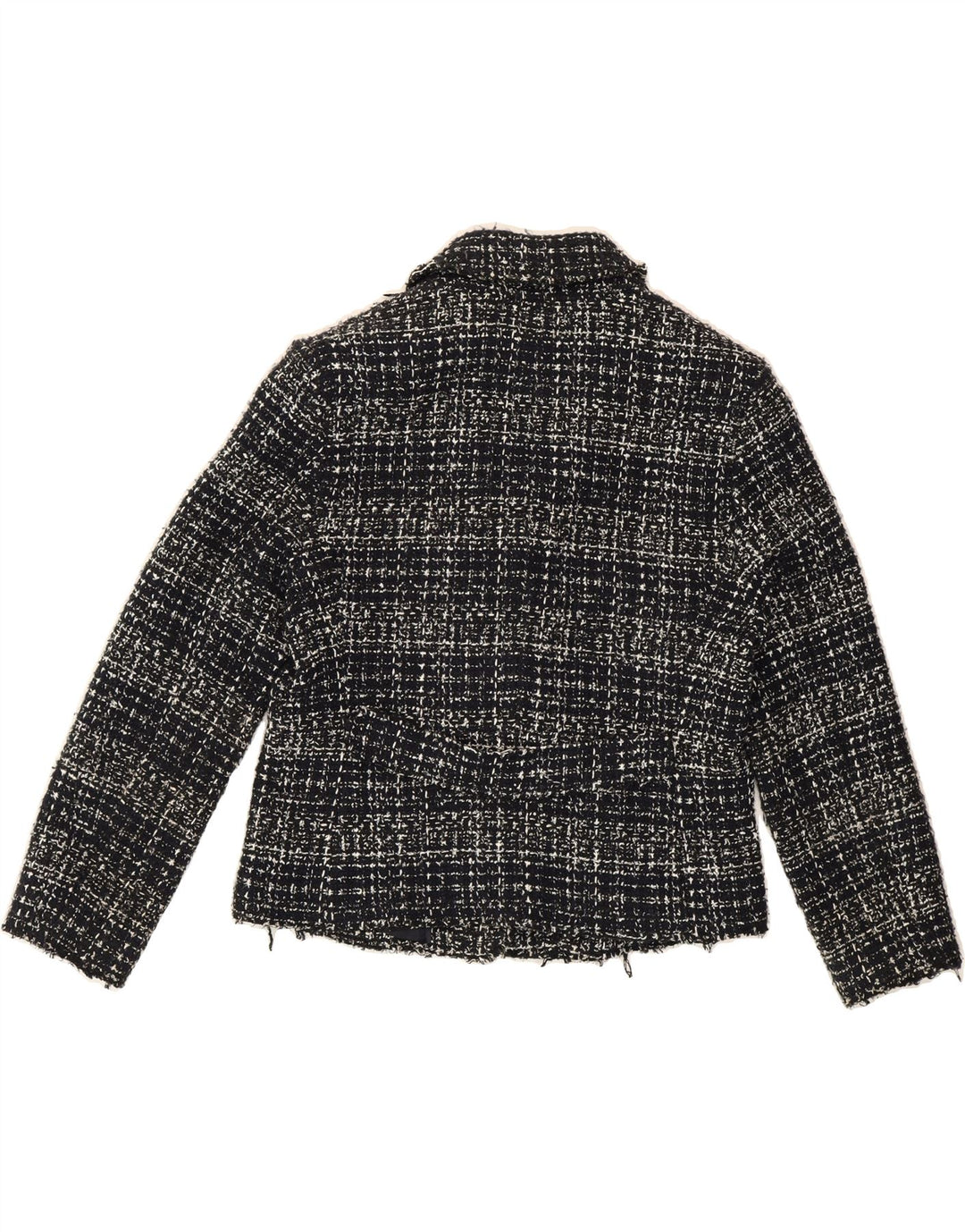 L.K. BENNETT Womens Crop 3 Button Blazer Jacket UK 12 Medium  Black Cotton Vintage L.K. Bennett and Second-Hand L.K. Bennett from Messina Hembry 