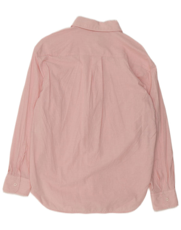 Zara Γυναικείο πουκάμισο Longline UK 14 Βαμβακερό μεσαίο ροζ ρίγες