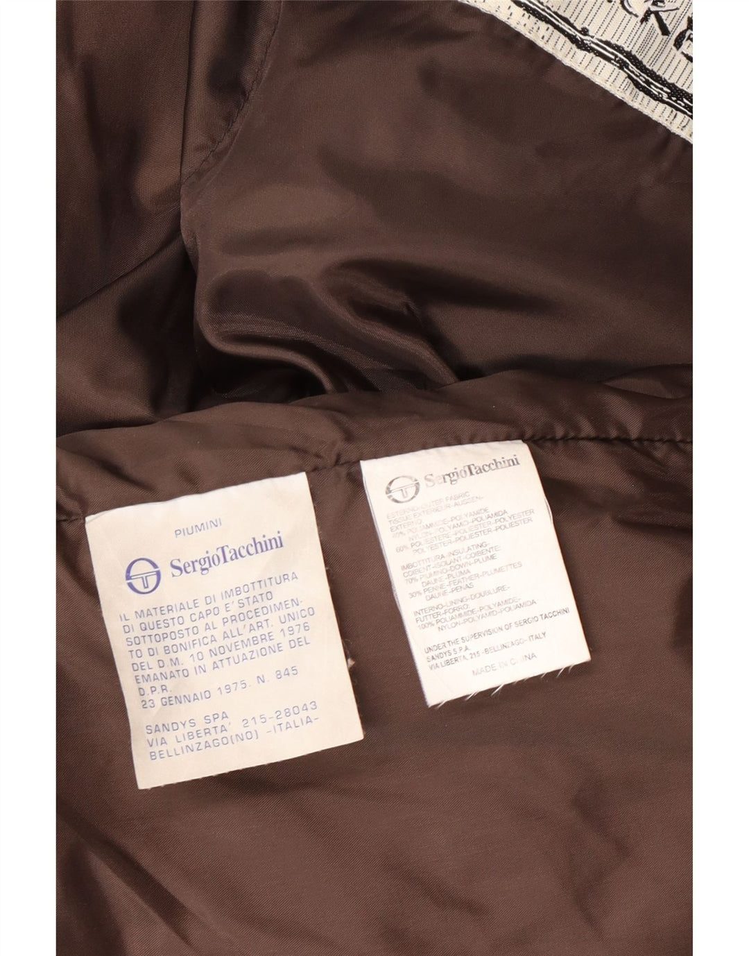 Sergio Tacchini γυναικείο μπουφάν με επένδυση UK 14 μεσαίο καφέ πολυαμίδιο