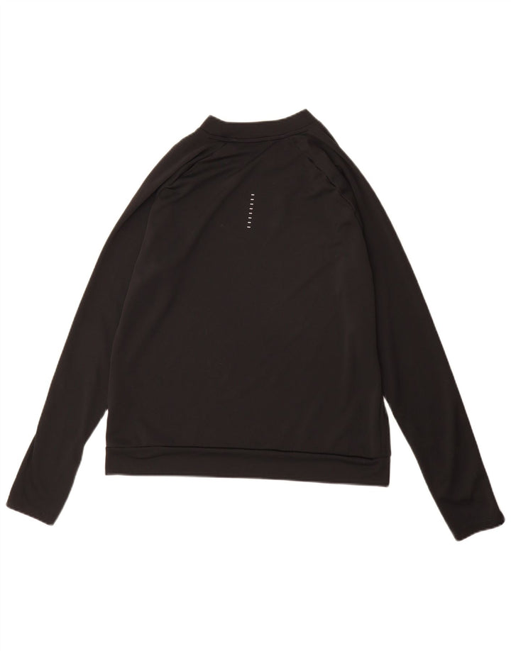 Ανδρικό τοπ Nike Dri Fit Μακρυμάνικο μικρό μαύρο πολυεστέρα