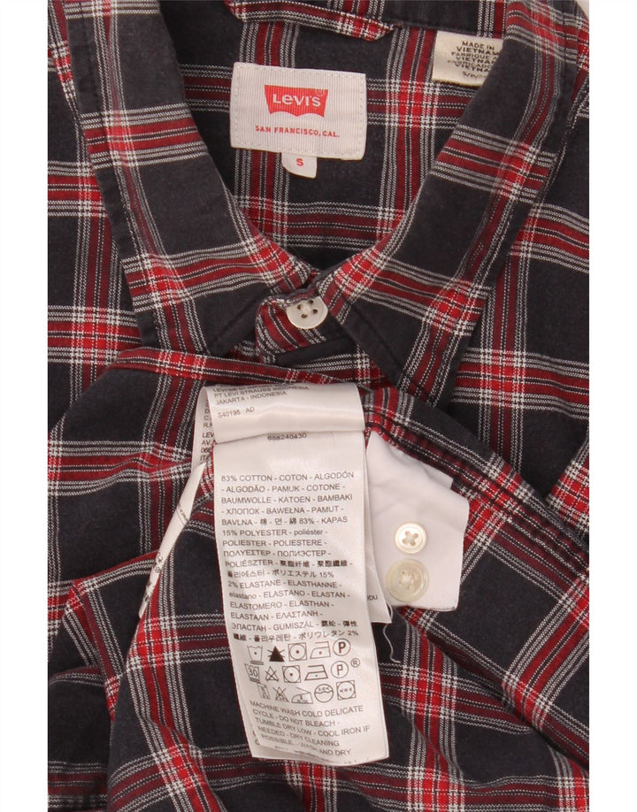 Ανδρικό πουκάμισο Levi's Small Navy Blue Check Cotton