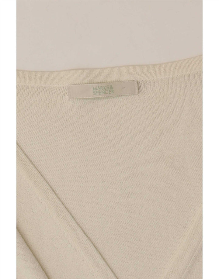 Marks & Spencer Γυναικεία Ζακέτα πουλόβερ UK 10 Small Off White