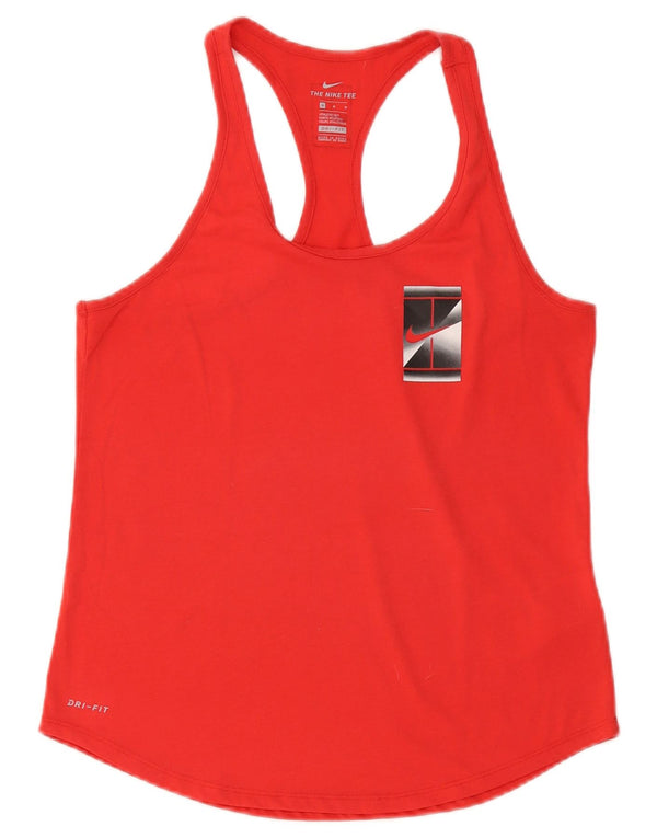 Γυναικείο γιλέκο Nike Dri Fit Top UK 12 Μεσαίο κόκκινο πολυεστέρα