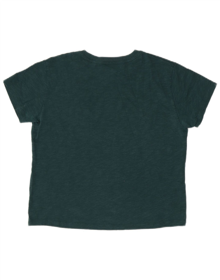 Γυναικείο γραφικό μπλουζάκι SUPERDRY Top UK 14 Μεγάλες πράσινες ίνες βαμβακερές