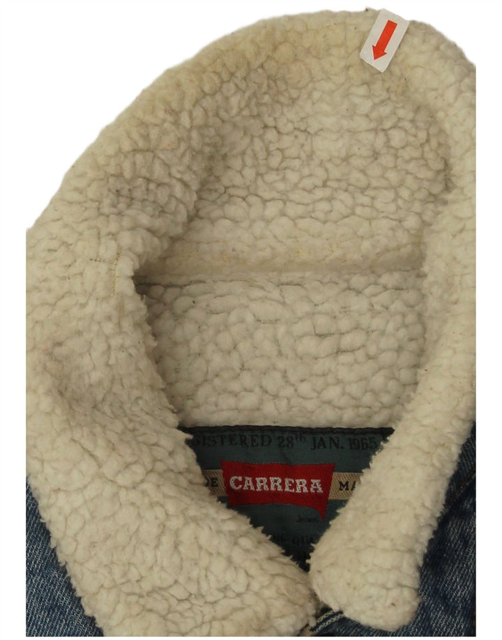 Carrera Mens Sherpa Τζιν Μπουφάν UK 38 Medium Blue Polyester
