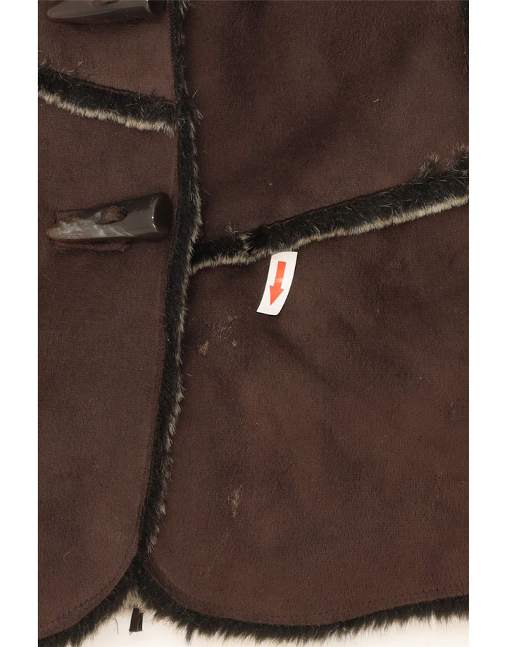 Debenhams Womens Sherpa Gilet UK 12 Medium Brown Πολυεστέρας
