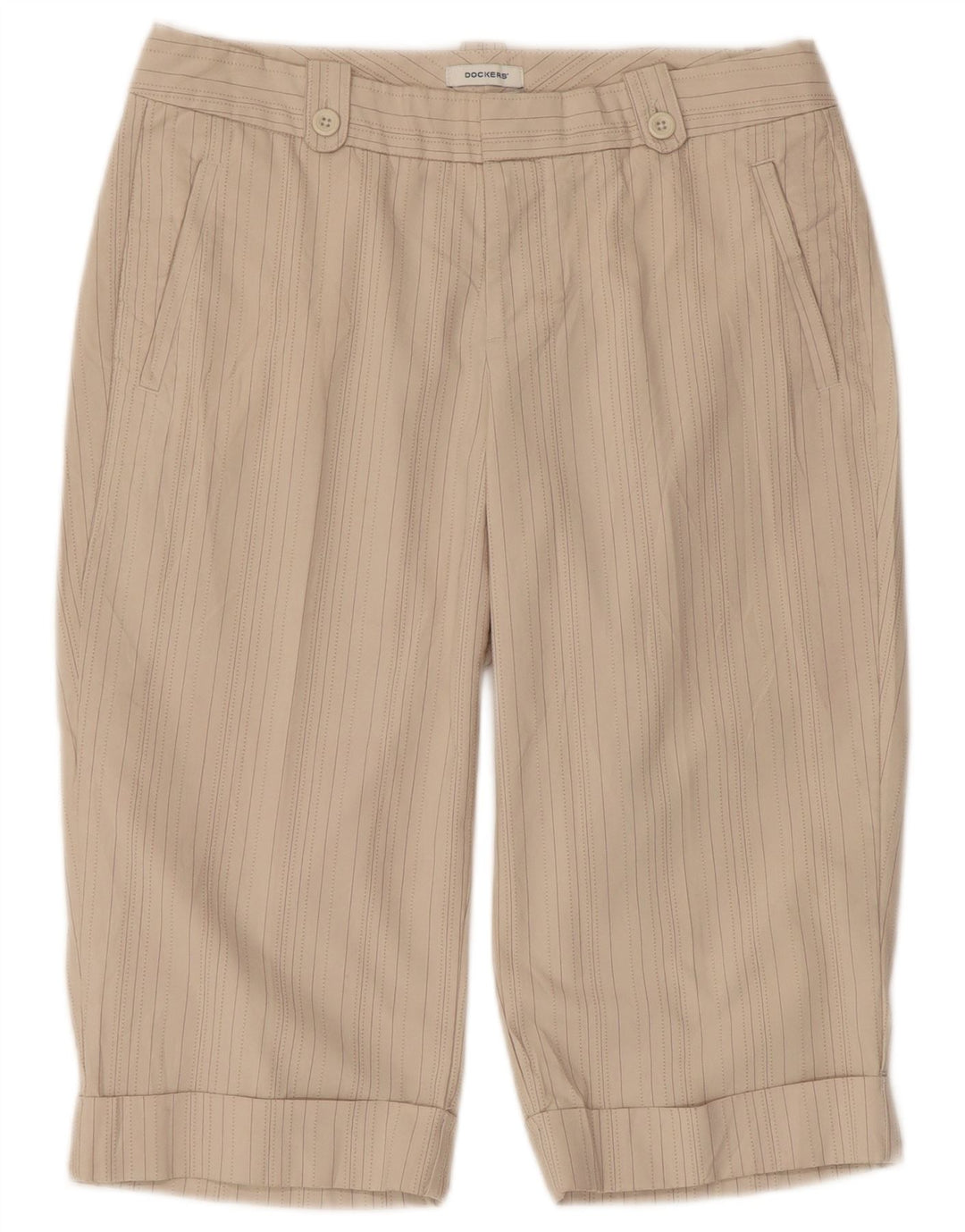 Dockers Γυναικείο σορτς Chino με καμπύλες US 4 Small W32 Μπεζ βαμβακερό