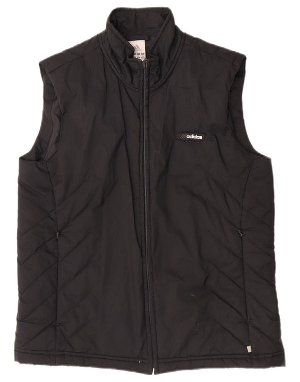 Adidas Womens Padded Gilet UK 12 Medium Black Polyester
