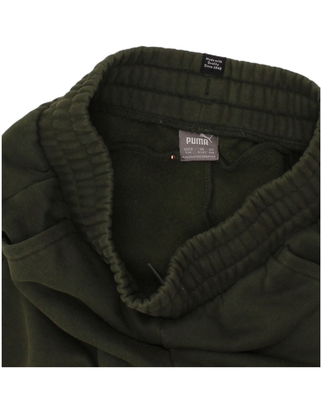 Παντελόνι αθλητικής φόρμας PUMA Boys Joggers 9-10 ετών Πράσινο βαμβακερό