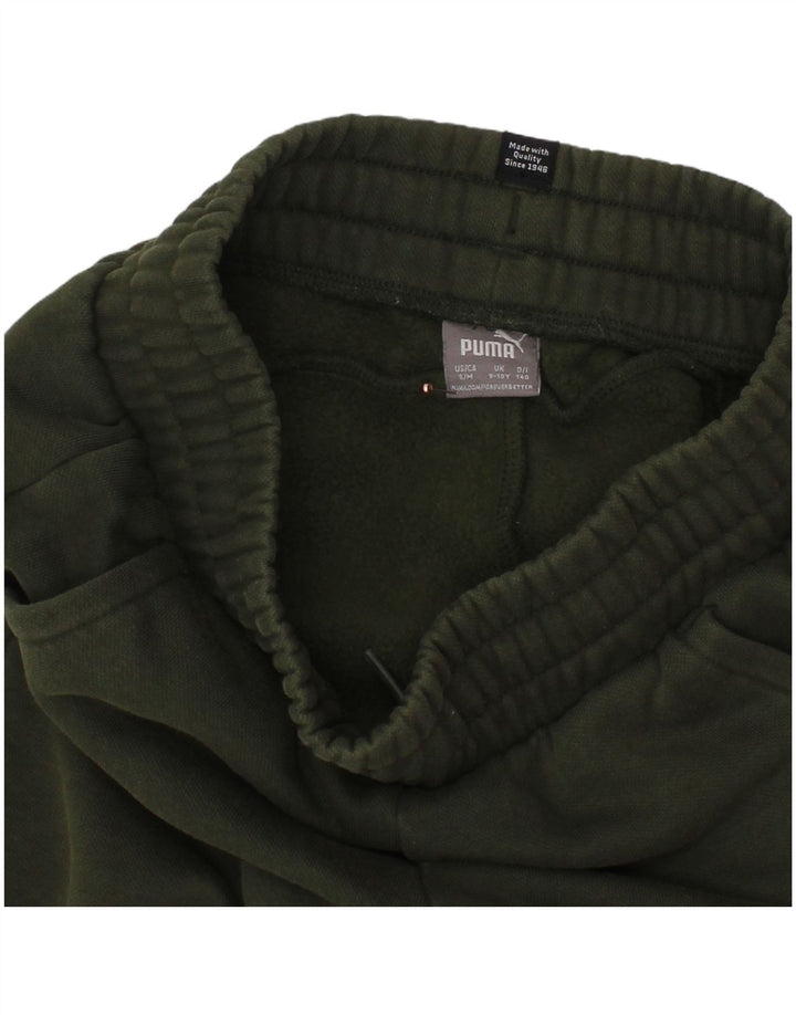 Παντελόνι αθλητικής φόρμας PUMA Boys Joggers 9-10 ετών Πράσινο βαμβακερό