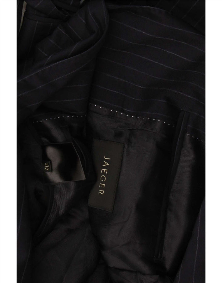 Jaeger Ανδρικό σακάκι με 2 κουμπιά UK 40 Large Navy Blue Pinstripe