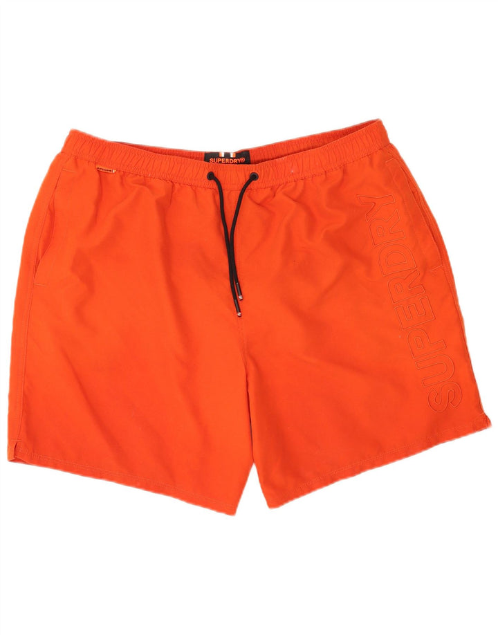 Ανδρικό γραφικό σορτς κολύμβησης Superdry 2XL κόκκινο πολυεστέρα