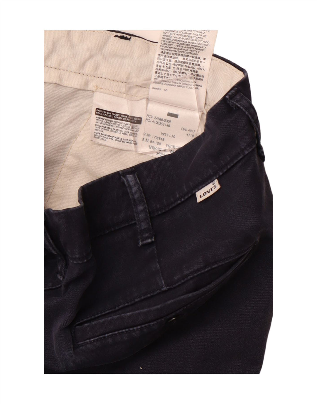 Ανδρικό παντελόνι Chino Levi's Slim Fit W33 L30 Navy Blue Cotton