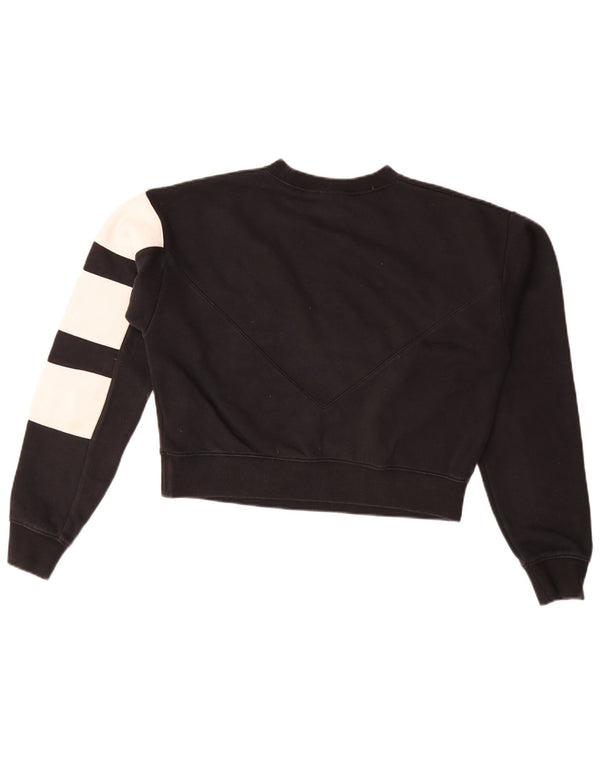 Γυναικεία φούτερ Adidas Crop Jumper UK 10 Small Black Colourblock